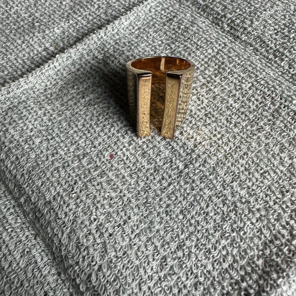 14K Gold plated Copper open ring size 6